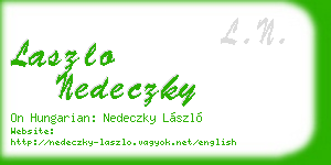 laszlo nedeczky business card