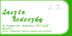 laszlo nedeczky business card